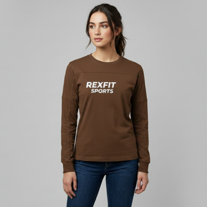T-shirt de sport personnalisé en gros pour femmes, grande taille, manches longues, col rond, coupe ajustée, pour yoga et entraînement - Product Image 1