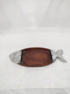 Wood Crafts Table Decorative Brown Wooden Tray Light <b>Weight</b> Square Shape for Home Office Food <b>Storage</b> Serving Wood Tray Top Sale - Product Image 3