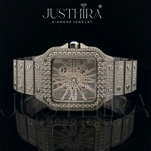 Montre à diamants moderne fabriquée en Inde pour femmes, design minimaliste, montre-bracelet pour le bureau, les voyages et un usage quotidien, en vente - Product Image 2