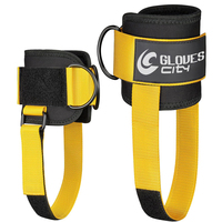Guantes City Fitness de alta resistencia con correas acolchadas de algodón para tobillos, cierre a presión de neopreno, para máquinas de cable, kickbacks, antideslizantes, profesionales