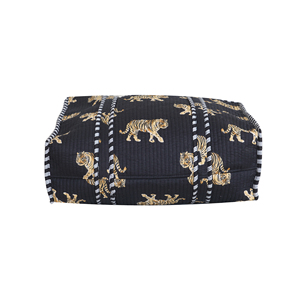 Sac fourre-tout matelassé léger en coton fait main, imprimé tigre, design réversible pour l'été et l'automne, idéal pour le shopping, la plage, à porter à l'épaule - Product Image 2