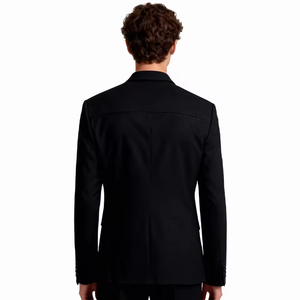 Veste de costume BRLOOTE style italien en laine/viscose, simple boutonnage, antistatique, respirante, col en V, coupe élégante, bonne texture - Product Image 2