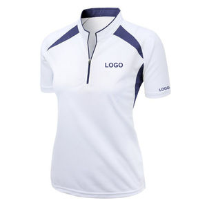 Polo de golf à manches courtes pour femme, blanc, personnalisé, 100% coton, polo de sport ajusté pour femme - Product Image 5