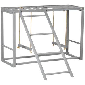 Altalena per 3-4 uccelli, accessorio per pollaio in legno con più posatoi e scaletta per galline, gioco di attività per attrezzature per polli - Product Image 1