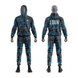 Custom OEM ODM Lightweight Men's Breathable Regular Fit 2 in 1 Hooded Tracksuits Custom Printed Spring Wear Plain Dyed Sets - Product Image 3