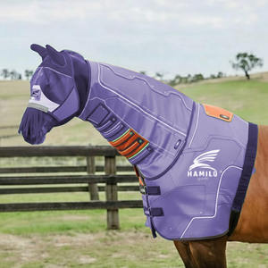 Nouvelle Arrivée Masque Anti-Mouches pour Chevaux avec Protection UV, Confortable, Respirant, Élastique, avec Couvre-Oreilles et Cache-Œils en Maille - Product Image 5