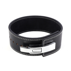 Cinturón de cuero vacuno antideslizante unisex de 15 mm de grosor para levantamiento de pesas, cinturón de fitness con hebilla de palanca para gimnasio y powerlifting, la mejor calidad. - Product Image 4