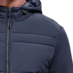 Veste matelassée hybride pour homme, col montant, manteau d'hiver rembourré, léger, chaud, technique, décontracté, résistant au vent - Product Image 5