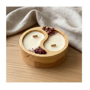 Pot à bougie en bois à motif personnalisé, vente en gros - Product Image 4