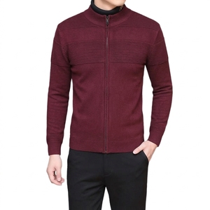 <b>Mens</b> Geometric Knit <b>Cardigan</b> <b>Sweater</b> geometric knitted pattern and long sleeves Custom Knitwear Wholesale Manufacturer - Product Image 1