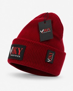 Gorro de Punto Jacquard Cálido para Otoño e Invierno, Unisex, Ajustable, Personalizable, con Rayas Coloridas, con Logotipo Impreso Personalizado - Product Image 3