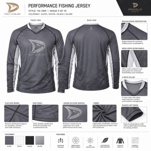 Custom <b>Holographic</b> Sublimated UPF 50+ Long Sleeve Angler Fishing Performance Jersey Quick-Dry OEM Tournament Shirt - Product Image 5
