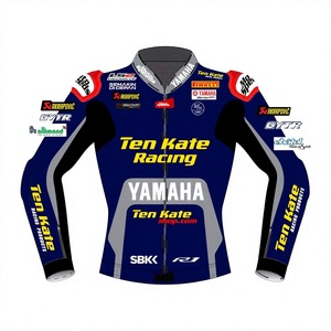Loris Baz WSBK <b>Racing</b> <b>Jacket</b> Ramaha Custom Kangaroo Leather MotoCP CE Approved Armored Men's Professional <b>Jacket</b>/Chaqueta - Product Image 1