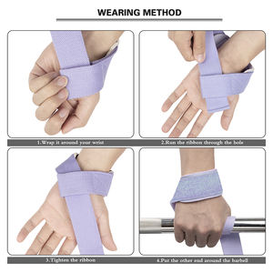 สายรัดข้อมือยกน้ำหนักแบบปรับได้ น้ำหนักเบา กันลื่น สำหรับทุกเพศ พร้อมโลโก้สั่งทำได้ รูปทรงเลข 8 - Product Image 2