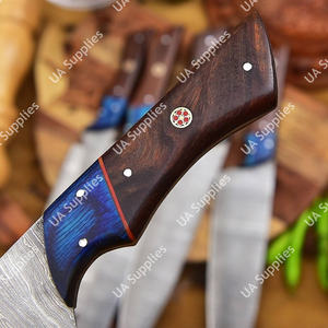 Juego de Cuchillos de Cocina Profesionales de 7 Piezas, Acero de Damasco con Patrón Trenzado, Personalizable OEM ODM OBM, Madera de Grado Industrial, Ecológico - Product Image 4