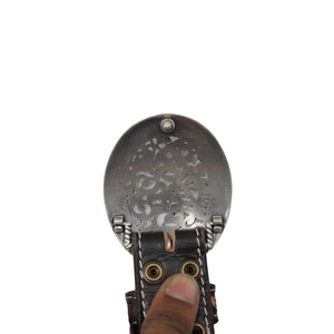 Cinturón Western de Cuero Genuino con Diseño Floral Grabado y Hebilla Metálica, Cinturón Vaquero Vintage Hecho a Mano para Hombre y Mujer - Product Image 6