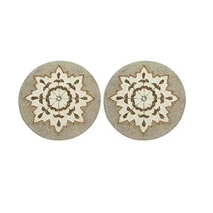 Handcrafted Beaded Round Placemat Beaded Design Placemat by Saro Lifestyle Shamrock Coquette Bow Placemat <b>table</b> <b>mat</b> or placemat - Product Image 5