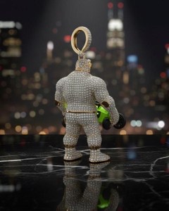 Colgante VVS Moissanite Gorilla de Plata de Ley 925, Colgante Iced Out, Colgante Hip Hop, Colgante Bling Personalizado para Hombre - Product Image 4