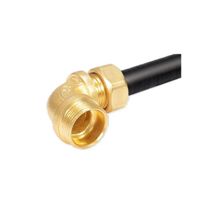 Connecteur en laiton de haute qualité à 90 degrés pour systèmes basse pression, fabriqué en Inde par Jetprix International, durable et polyvalent - Product Image 1