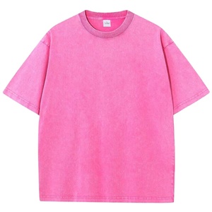 Camiseta estampada personalizada lavada con estampado de algodón 100% para mujeres y hombres, Camiseta holgada con cuello redondo, camisetas de manga corta, camisetas informales Vintage - Product Image 1