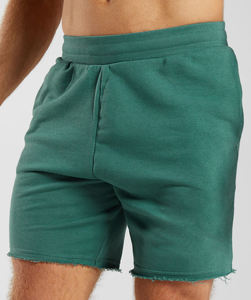 Shorts de sport pour hommes personnalisés en gros, avec cordon de serrage, motif uni, en toile tricotée, pour la compétition et la mode - Product Image 4