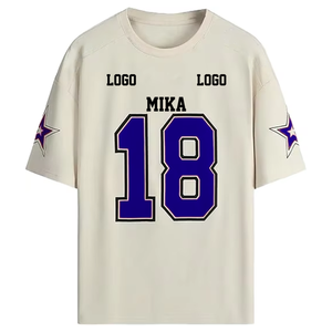 Maillot de football américain à col rond, manches courtes, unisexe, pour adultes, avec impression des numéros d'équipe, 100% polyester, respirant, séchage rapide, t-shirt - Product Image 1