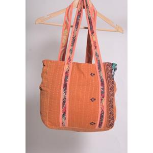 Bolsa de Mano Vintage de Algodón Indio Kantha, Bolsa de Compras Reutilizable Hecha a Mano Estilo Boho, Gran Capacidad, Regalo Unisex - Product Image 4