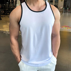 Camiseta sin mangas de baloncesto para hombre, camiseta transpirable sin mangas para gimnasio, camiseta deportiva con cuello redondo para entrenamiento muscular, entrenamiento físico - Product Image 4