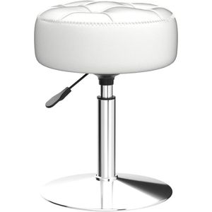 Sgabello Girevole Regolabile a 360° Bianco per Trucco e Toeletta - Product Image 4