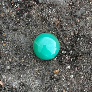 Crisoprasa Natural, Gema Suelta en Cabujón, 100% Genuina, Corte Brillante Redondo, Pulida, Certificada por Terceros - Product Image 1