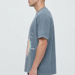 Camiseta moderna con estampado reflectante para hombre, camiseta de algodón transpirable, manga corta, moda informal, uso diario ligero - Product Image 5