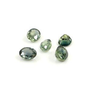 Saphirs bleu-vert naturels non traités, ovales calibrés 3x4mm, pierres précieuses de saphir bleu-vert naturelles facettées pour la création de bijoux - Product Image 4