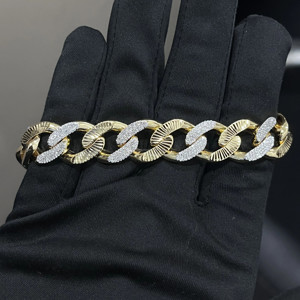 Certified Luxury Vintage Link Flower Shape Tennis Bracelet Customized 14K <b>Solid</b> <b>Gold</b> Hip Hop Diamond Moissanite Women for - Product Image 2