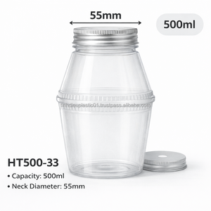 HT500-33 Dual-Chamber 500ml PET <b>Bottle</b> Customizable Packaging for Leakproof Durable Sauces and Beverages Plastic <b>Bottles</b> - Product Image 5