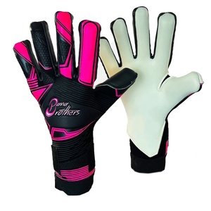 Premium Roll Finger Soccer <b>Gloves</b> <b>with</b> Silicone Injected Backhand and High <b>Grip</b> 4mm German Contact Latex Palm - Product Image 1