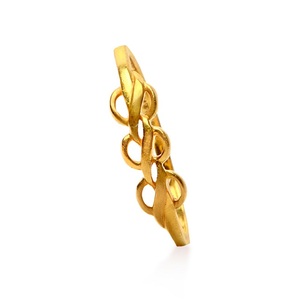 Luxury Golden Interwoven <b>Ring</b> <b>for</b> <b>Women</b> Unique Flowing Oval Loop Pattern Contemporary <b>Statement</b> Fashion Jewellery - Product Image 3