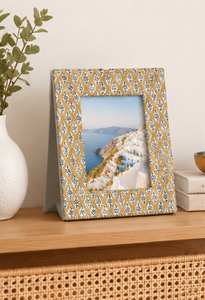 Ridhi Handcrafted Fabric <b>Photo</b> <b>Frame</b> - Fullers Earth Powder - Top Load Tabletop or Wall Hanging - Christmas <b>Gift</b> <b>Frame</b> - Product Image 2
