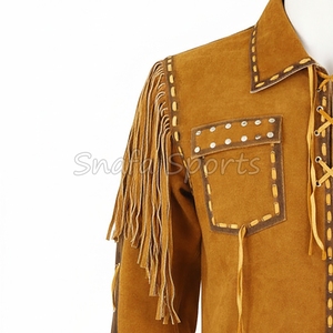 Best Selling Fashion <b>Long</b> Sleeve Cowgirl <b>Leather</b> Fringe Western <b>Jacket</b> For Street Fashion In Wholesale Price - Product Image 4
