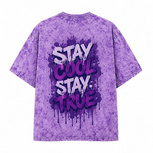 Camiseta de Manga Corta con Diseño Tie Dye a la Moda, Cuello Redondo, Estilo Urbano, Diseño de Personajes Estampados, Corte Regular, Camiseta de Jersey de Algodón - Product Image 3