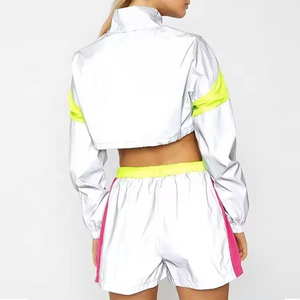 Conjunto de Chaqueta Cortavientos de Verano Personalizable OEM, Traje Deportivo Ligero de Nailon, Chaqueta Cortavientos y Pantalones Cortos de Verano para Mujer, Conjunto de 2 Piezas - Product Image 2