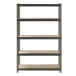 Scaffale di Stoccaggio a 5 Ripiani 110 X 45 X 180cm Verniciato a Polvere Grigio per Garage - Product Image 4