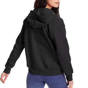 Sudaderas con capucha de forro polar 100% algodón para invierno, con hombros caídos, oversize, con cremallera completa, para niñas, con estampado frontal personalizado, para mujer - Product Image 4