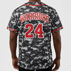 Maillot de baseball personnalisé OEM, nouveau style, 100 % polyester, design par sublimation avec nom d'équipe, respirant, antibactérien, protection UV, imprimé - Product Image 2
