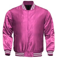 Veste en satin à manches longues pour homme avec logo brodé en chenille personnalisé pour équipe de basketball, directement de l'usine