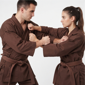 Tenue d'arts martiaux professionnelle de karaté et de judo avec ceinture, combinaison d'entraînement de karaté avec coutures renforcées - Product Image 3