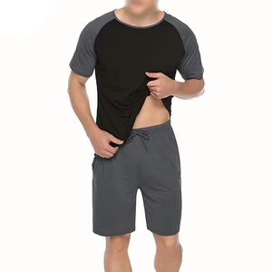 Ensemble t-shirt et short pour homme, qualité supérieure, manches raglan, décontracté, été, respirant, léger, tenue tendance deux pièces - Product Image 6