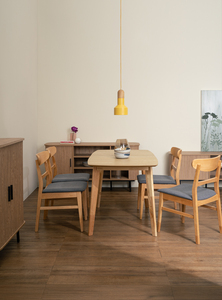 Mesa de Comedor Extensible de Roble Malayo de Alta Calidad, con Diseño de Hoja de Mariposa, Madera Sólida, Ahorra Espacio, Estilo Moderno de Mediados de Siglo, para 4 Personas - Product Image 6