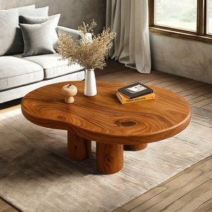 Luxali-โต๊ะกาแฟที่ทันสมัยสำหรับห้องนั่งเล่นโต๊ะกาแฟไม้เนื้อแข็งทำด้วยมือจากไม้แท้ธรรมชาติของตกแต่งดีไซน์ไม่เหมือนใคร - Product Image 2