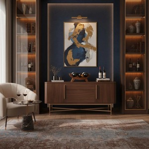 Porte-bouteilles en bois classique pour 3 bouteilles, élégant, fonctionnel et décoratif, parfait pour les salons et les zones de divertissement, en provenance d'Inde - Product Image 3