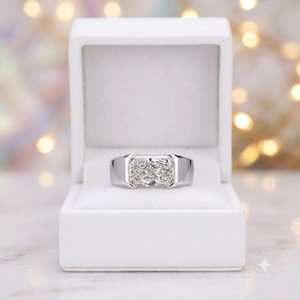 Anillo Solitario de Moissanita Brillante de 3.00CT con Corte Radiante para Hombre, Plata 925, Joyería Fina para Uso Diario, Regalo para Amigos - Product Image 2